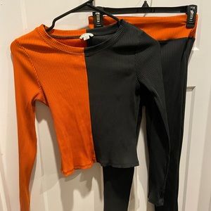 Habitual Kids, 2 piece set, size 14, color- orange & black. Worn only 2 times.